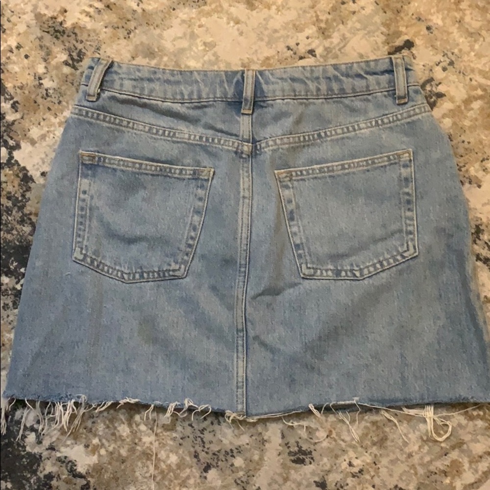 Topshop MOTO Mini Denim Skirt Sz 6 - Picture 4 of 5